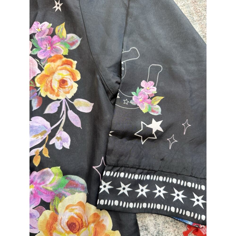 Johnny Was Jade Kimono Silk Jacket Kasumi Black Multicolor Reversible Sz S $550 - Picture 12 of 12